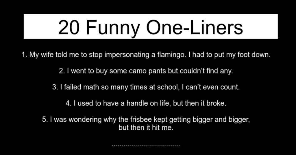 Funny One Liners JustFun247