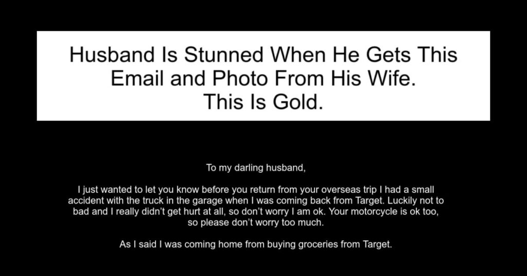 Husband Gets This Email From His Wife.