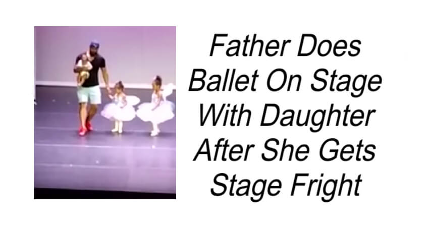 Father Does Ballet On Stage With Daughter