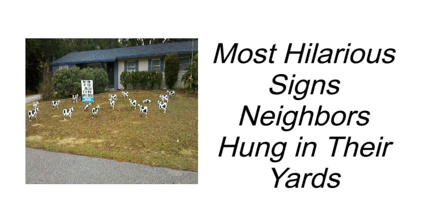 Most Hilarious Signs Neighbours Hung in Their Yards