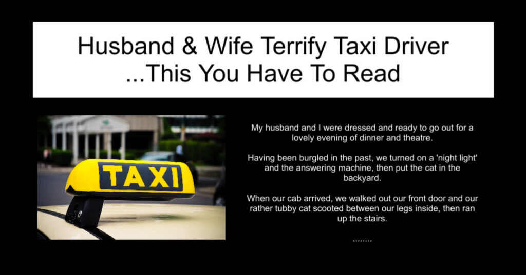 Husband & Wife Terrify Taxi Dri image