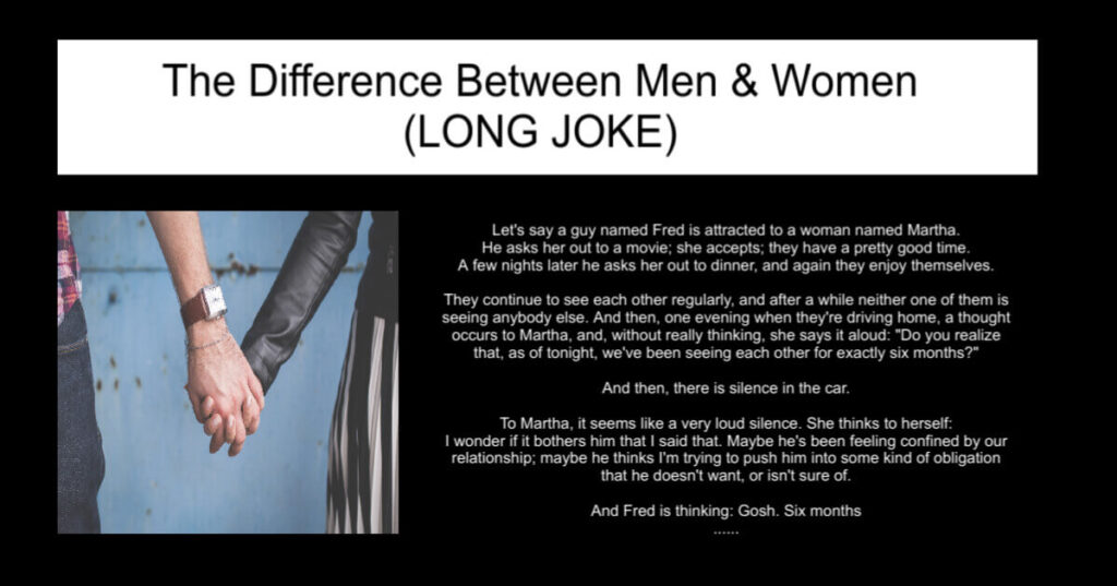 The Difference Between Men & Women