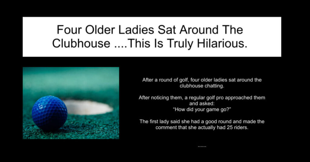 Four Older Ladies Sat Around The Clubhouse