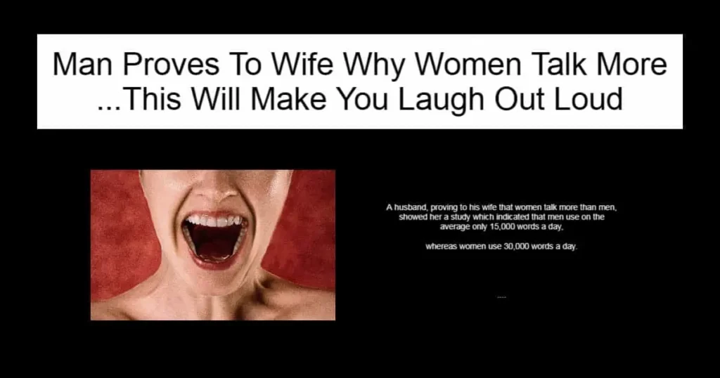 Man Proves To Wife Why Women Talk More