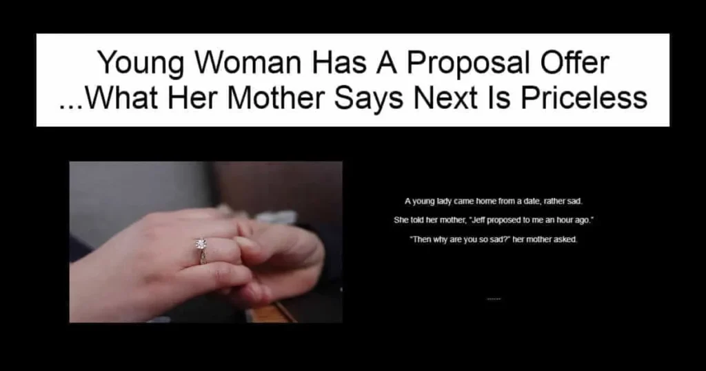 Young Woman Has A Proposal Offer