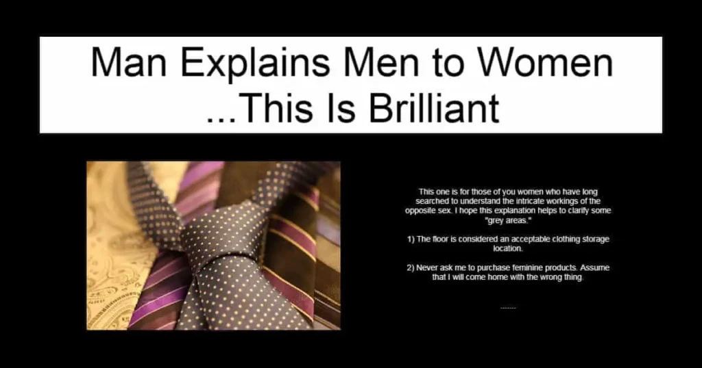 Man Explains Men to Women