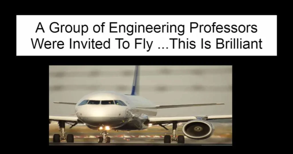 A Group of Engineering Professors Were Invited To Fly