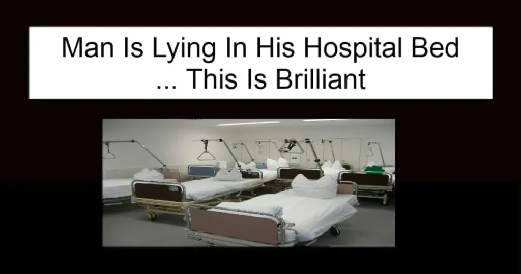 Man Is Lying In His Hospital Bed