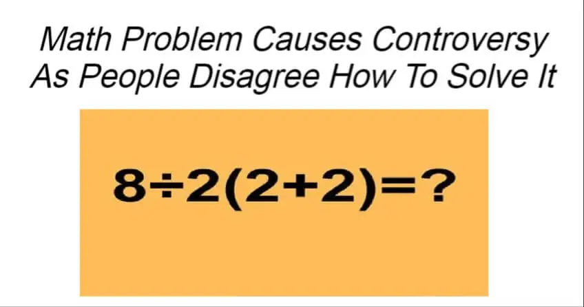 Math Problem Causes Controversy