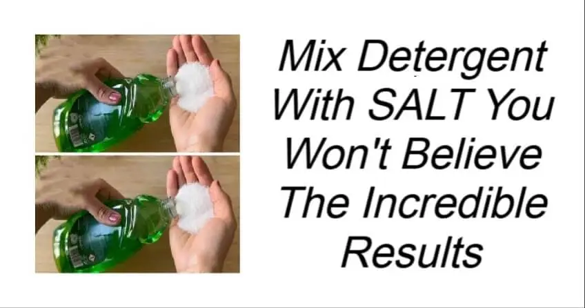 Mix Detergent With SALT 