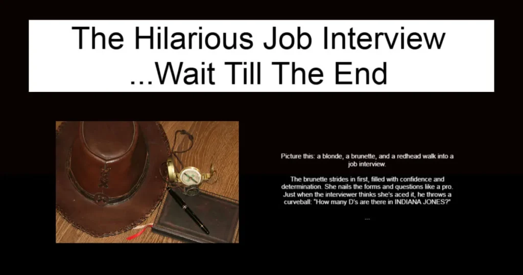 The Hilarious Job Interview