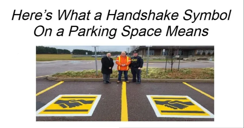 Handshake Symbol On a Parking Space