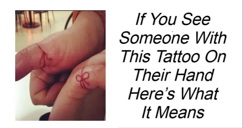 This Tattoo On Their Hand Here’s What It Means