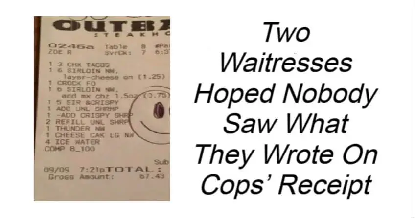 Waitresses Hoped Nobody Saw What They Wrote