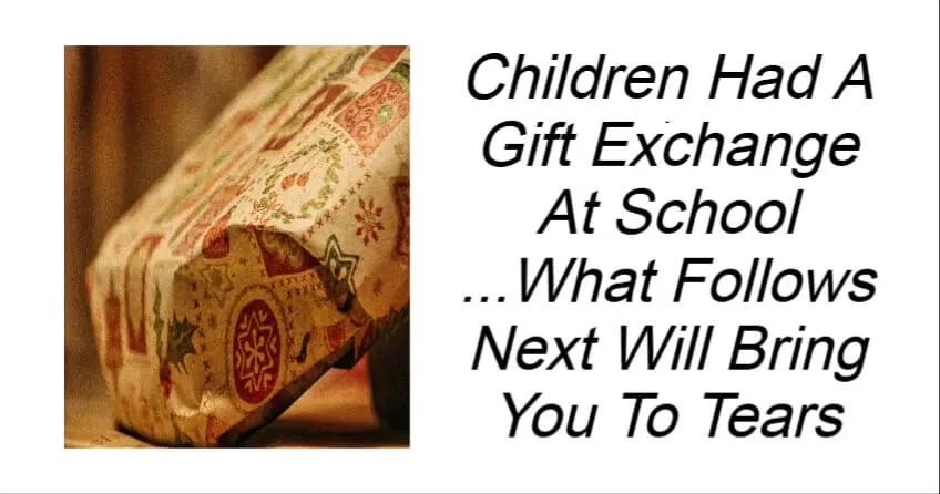 Children Had A Gift Exchange At School