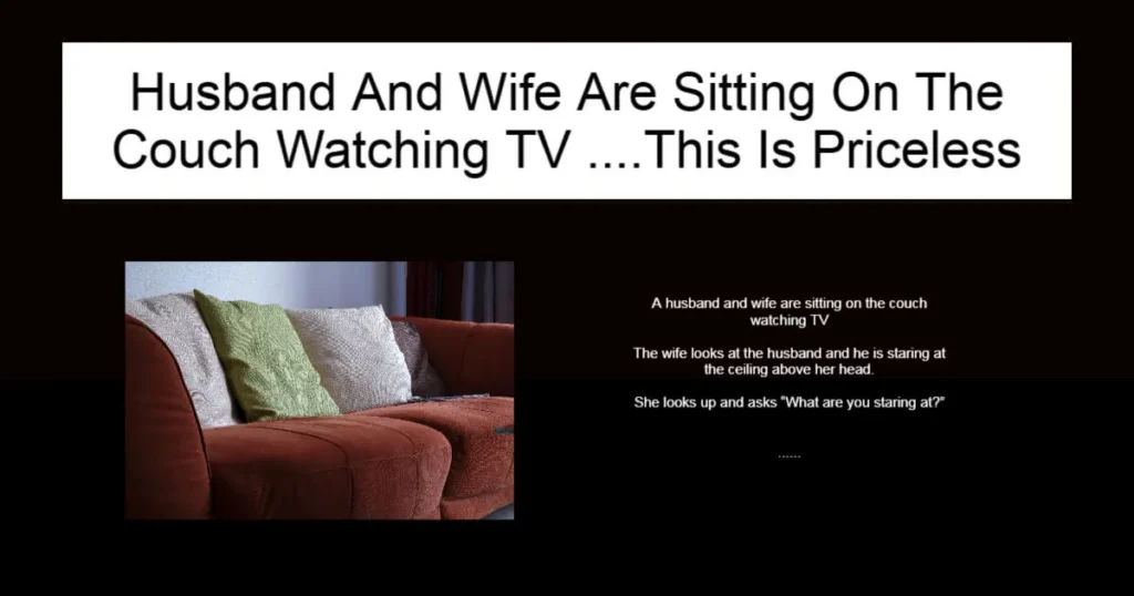 A Husband And Wife Are Sitting On The Couch