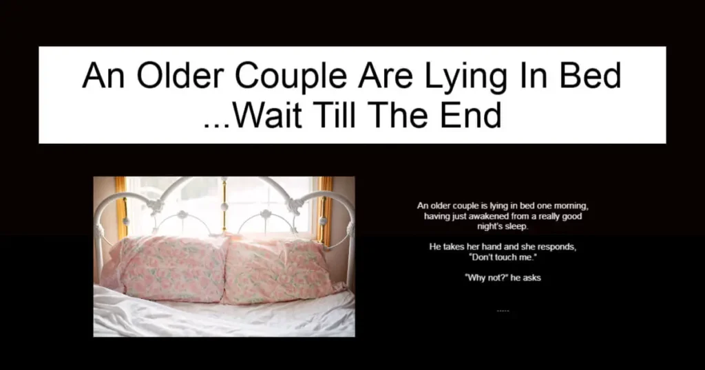 An Older Couple Are Lying In Bed