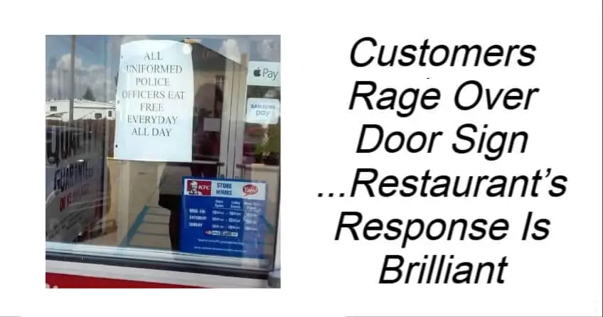 Customers Rage Over Door Sign